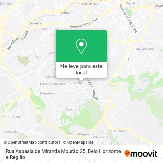 Rua Aspásia de Miranda Mourão 25 mapa