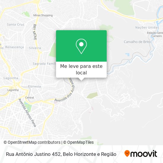 Rua Antônio Justino 452 mapa