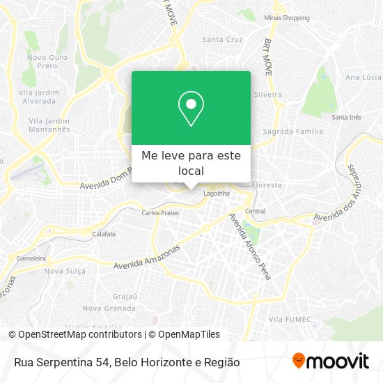 Rua Serpentina 54 mapa