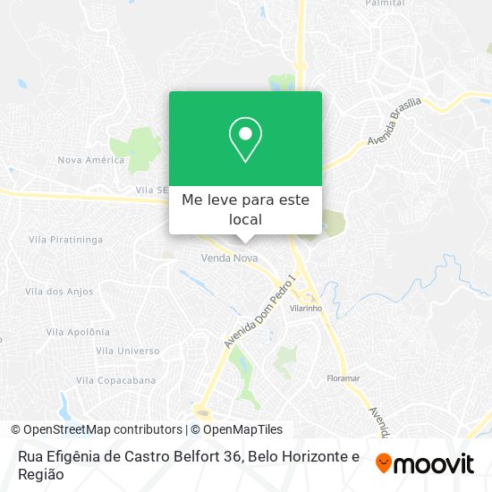 Rua Efigênia de Castro Belfort 36 mapa