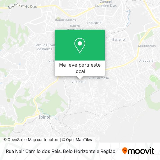 Rua Nair Camilo dos Reis mapa