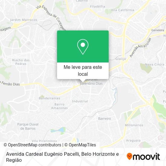 Avenida Cardeal Eugênio Pacelli mapa