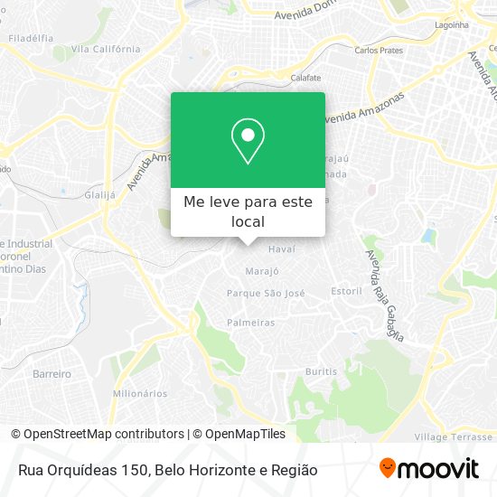 Rua Orquídeas 150 mapa