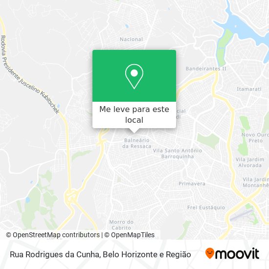 Rua Rodrigues da Cunha mapa