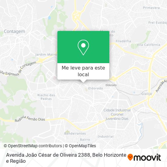 Avenida João César de Oliveira 2388 mapa