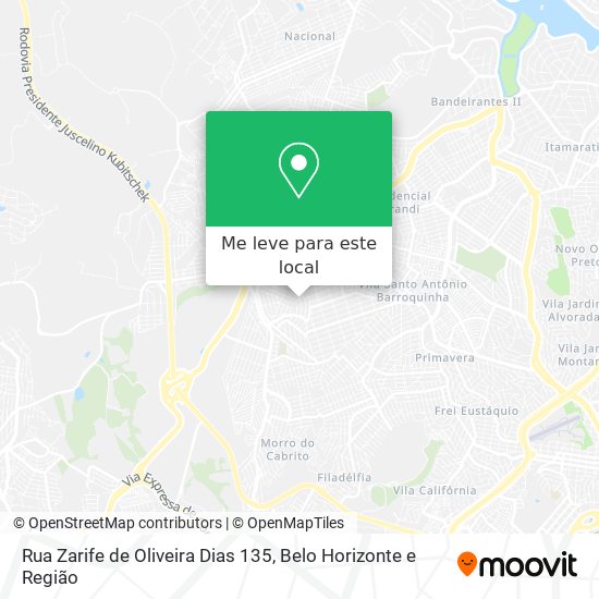 Rua Zarife de Oliveira Dias 135 mapa