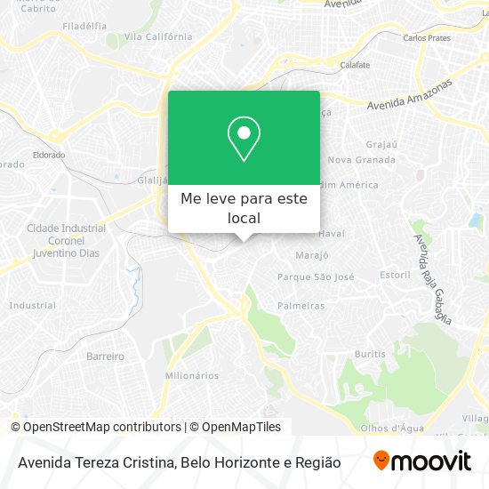 Avenida Tereza Cristina mapa