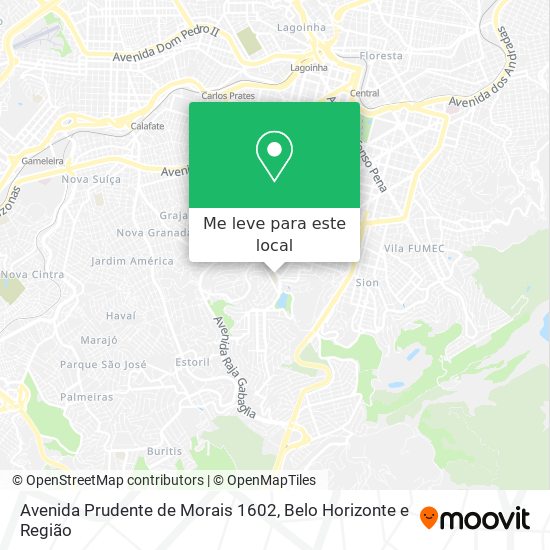 Avenida Prudente de Morais 1602 mapa