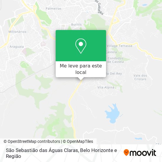 São Sebastião das Águas Claras mapa