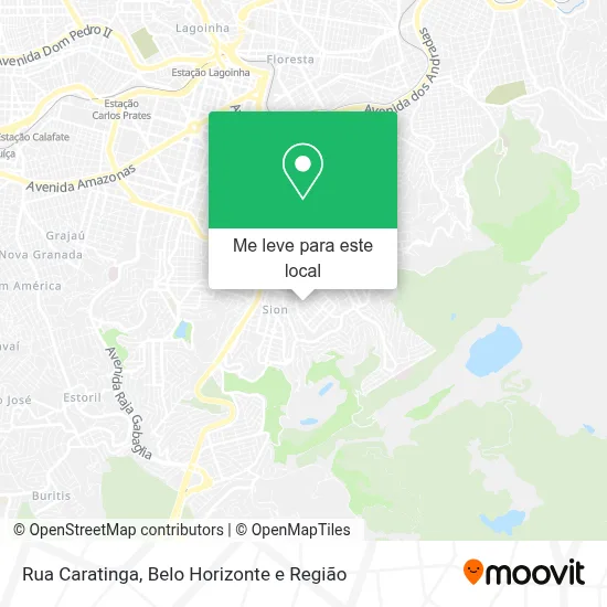 Rua Caratinga mapa