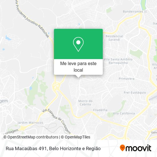Rua Macaúbas 491 mapa