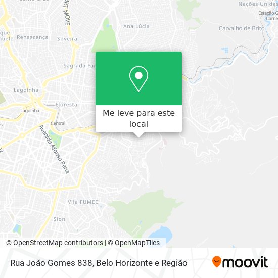 Rua João Gomes 838 mapa