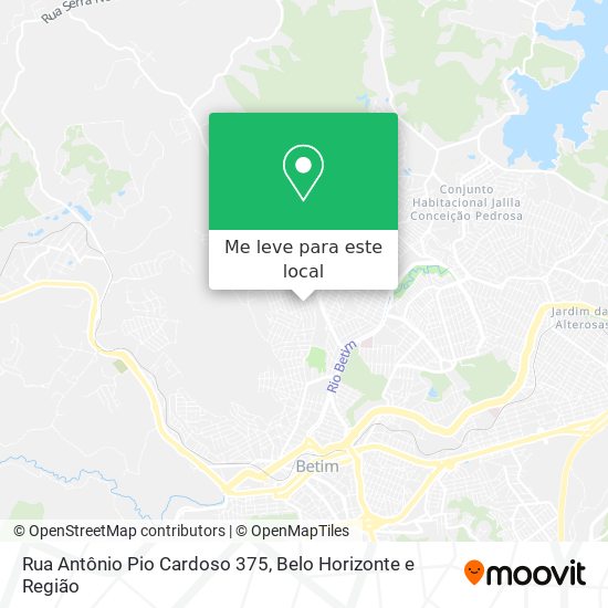 Rua Antônio Pio Cardoso 375 mapa