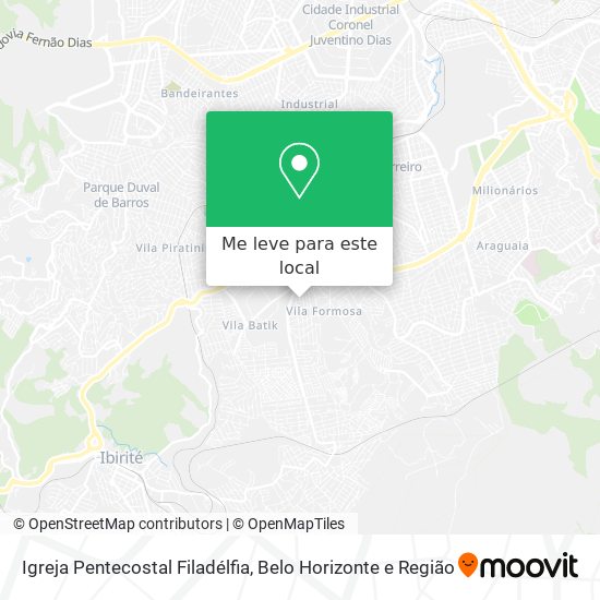Igreja Pentecostal Filadélfia mapa