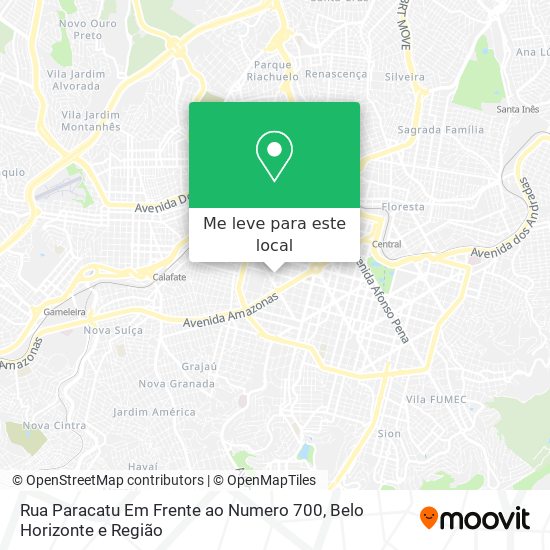 Rua Paracatu Em Frente ao Numero 700 mapa