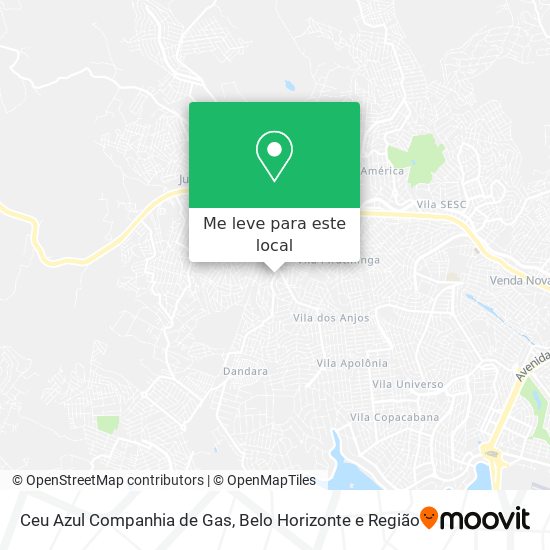 Ceu Azul Companhia de Gas mapa