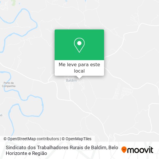 Sindicato dos Trabalhadores Rurais de Baldim mapa