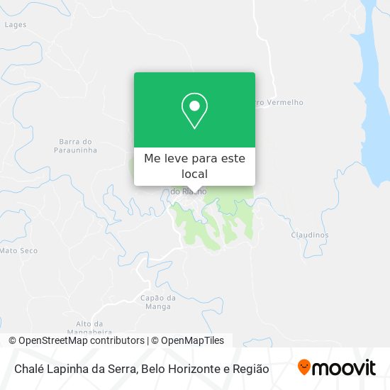 Chalé Lapinha da Serra mapa
