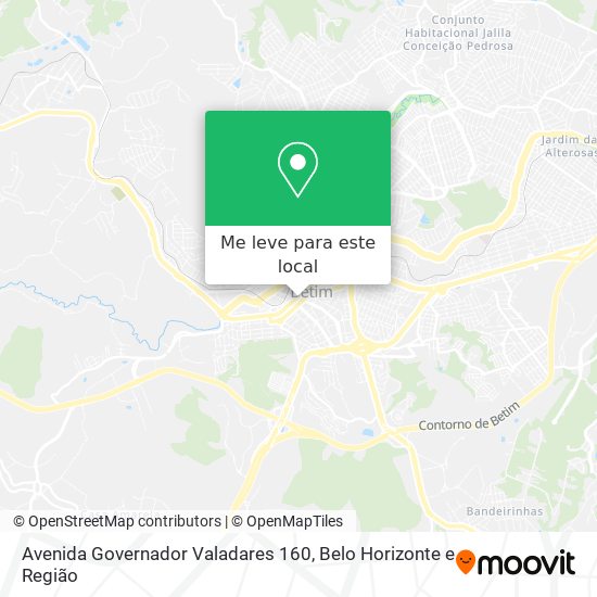 Avenida Governador Valadares 160 mapa