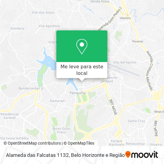 Alameda das Falcatas 1132 mapa