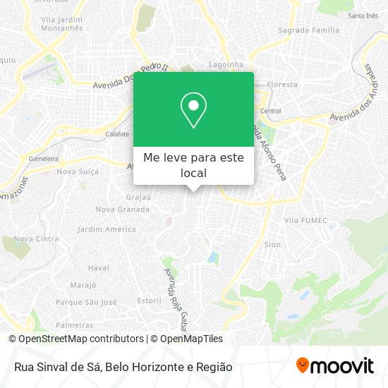 Rua Sinval de Sá mapa