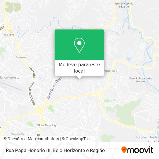 Rua Papa Honório III mapa