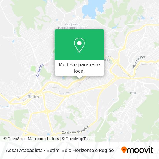 Assaí Atacadista - Betim mapa