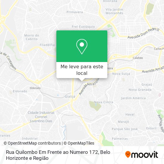 Rua Quilombo Em Frente ao Numero 172 mapa