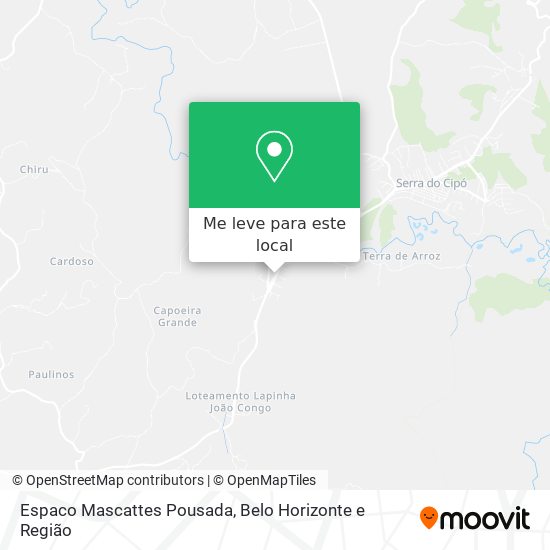Espaco Mascattes Pousada mapa