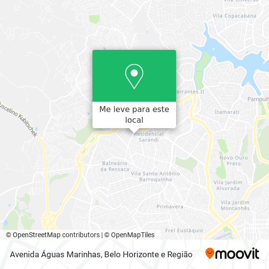 Avenida Águas Marinhas mapa