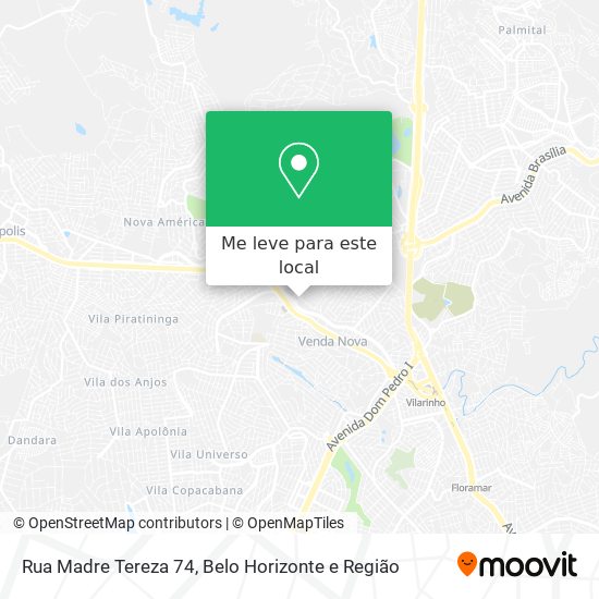 Rua Madre Tereza 74 mapa