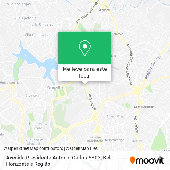 Avenida Presidente Antônio Carlos 6803 mapa