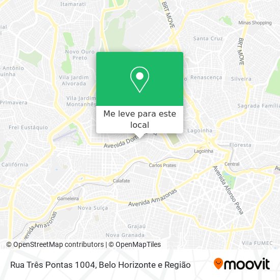 Rua Três Pontas 1004 mapa