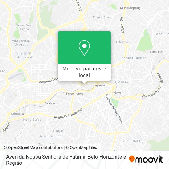 Avenida Nossa Senhora de Fátima mapa