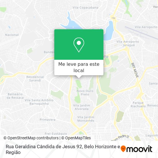 Rua Geraldina Cândida de Jesus 92 mapa