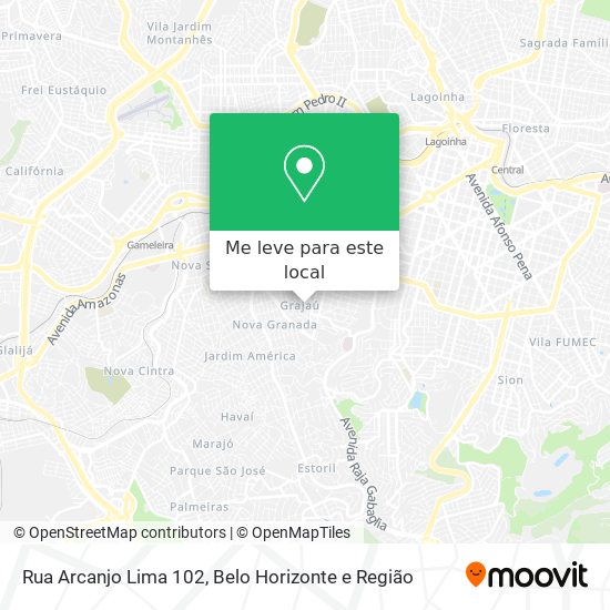 Rua Arcanjo Lima 102 mapa