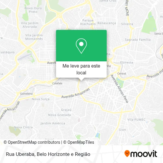 Rua Uberaba mapa