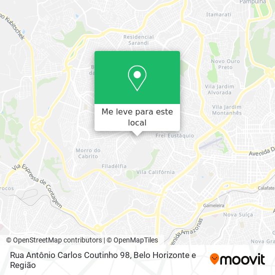 Rua Antônio Carlos Coutinho 98 mapa