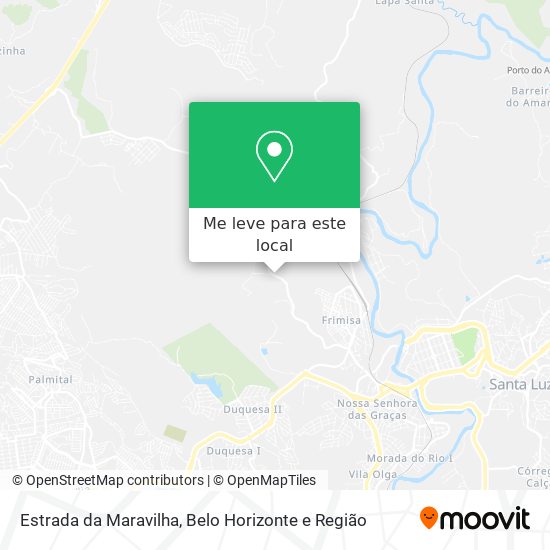 Estrada da Maravilha mapa