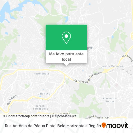 Rua Antônio de Pádua Pinto mapa