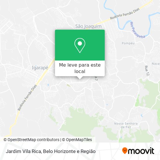 Jardim Vila Rica mapa