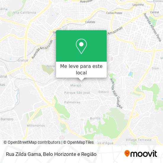 Rua Zilda Gama mapa