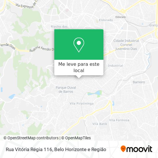 Rua Vitória Régia 116 mapa