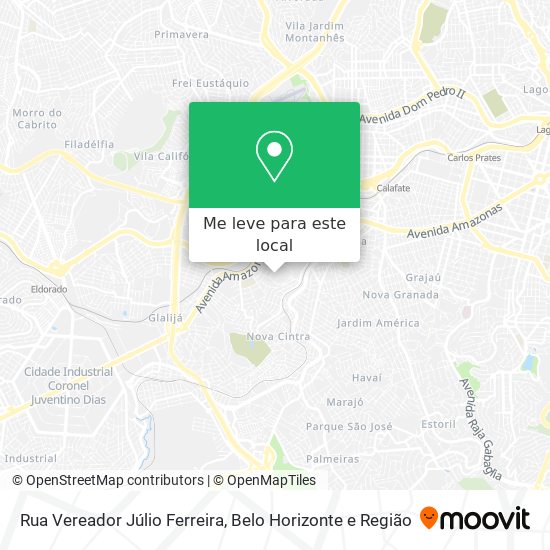 Rua Vereador Júlio Ferreira mapa