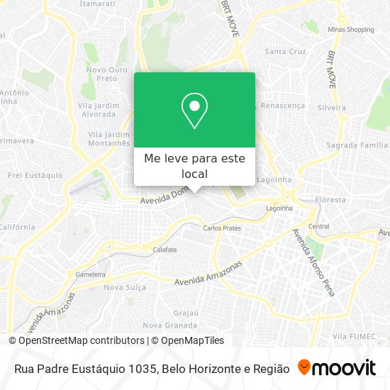 Rua Padre Eustáquio 1035 mapa