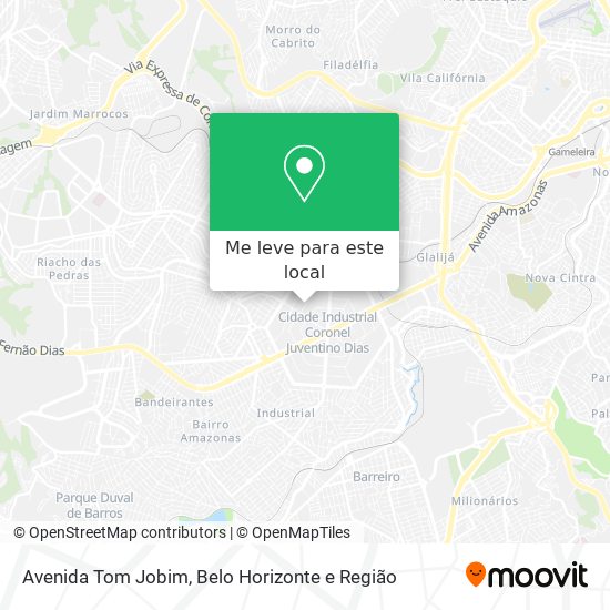 Avenida Tom Jobim mapa