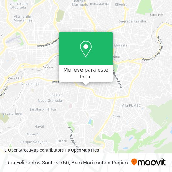 Rua Felipe dos Santos 760 mapa