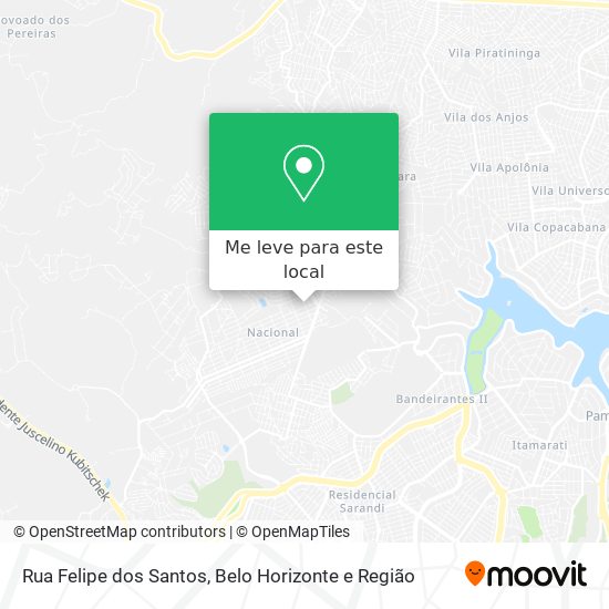 Rua Felipe dos Santos mapa