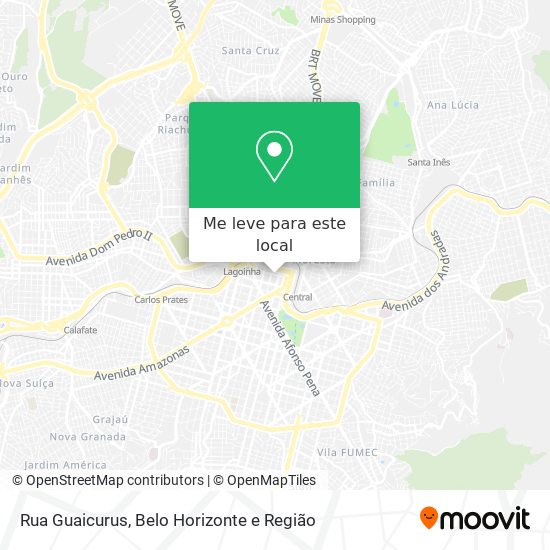 Rua Guaicurus mapa