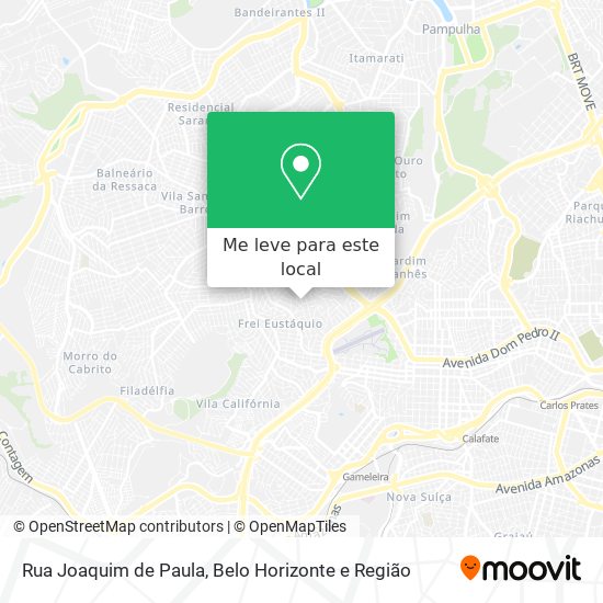 Rua Joaquim de Paula mapa